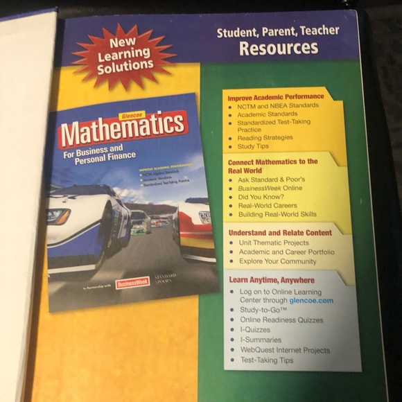 McGraw Hill Mathematics for Business and Personal Finance Student Edition - Picture 5 of 13